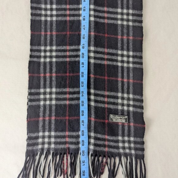 Authentic Burberry Check Lambswool Scarf Blue – Unisex – Used – Winter Essential - Picture 6 of 7